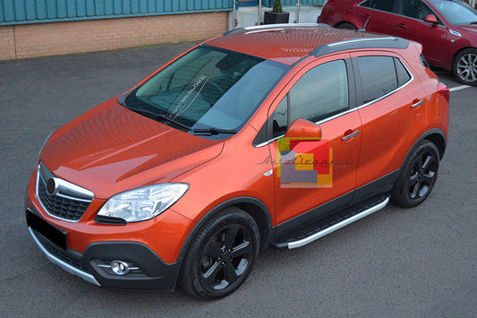 SOTTOPORTA IN ALLUMINIO OPEL MOKKA MOKKA X 2012-2015 PEDANE LATERALI ANTISCIVOLO