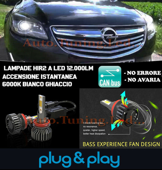 OPEL INSIGNIA 2014-2016 HIR2 9012 LED 6000K 12,000LUMEN CAMBUS LAMPS NO FAILURE 