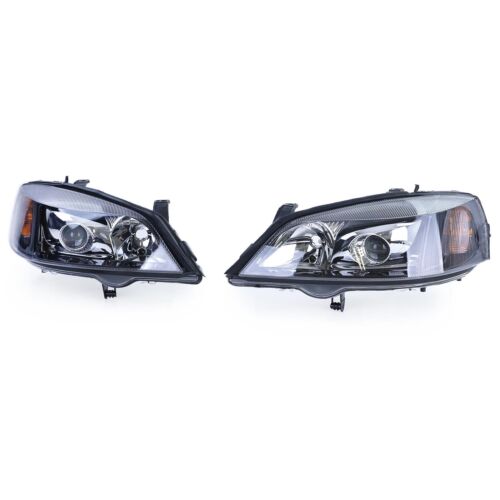 Xenon Headlights D2S H7 Black Right Left for Opel Astra G 97-04