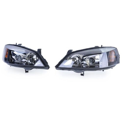 Xenon Headlights D2S H7 Black Right Left for Opel Astra G 97-04