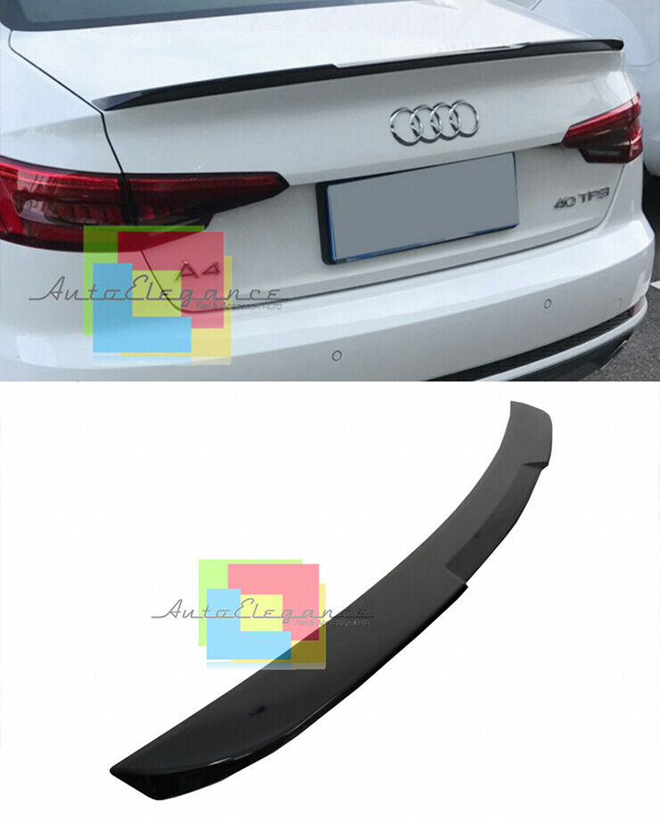 SPOILER POSTERIORE SUL COFANO S4 RS4 PER AUDI A4 B9 2015 IN POI BERLINA NERO ABS