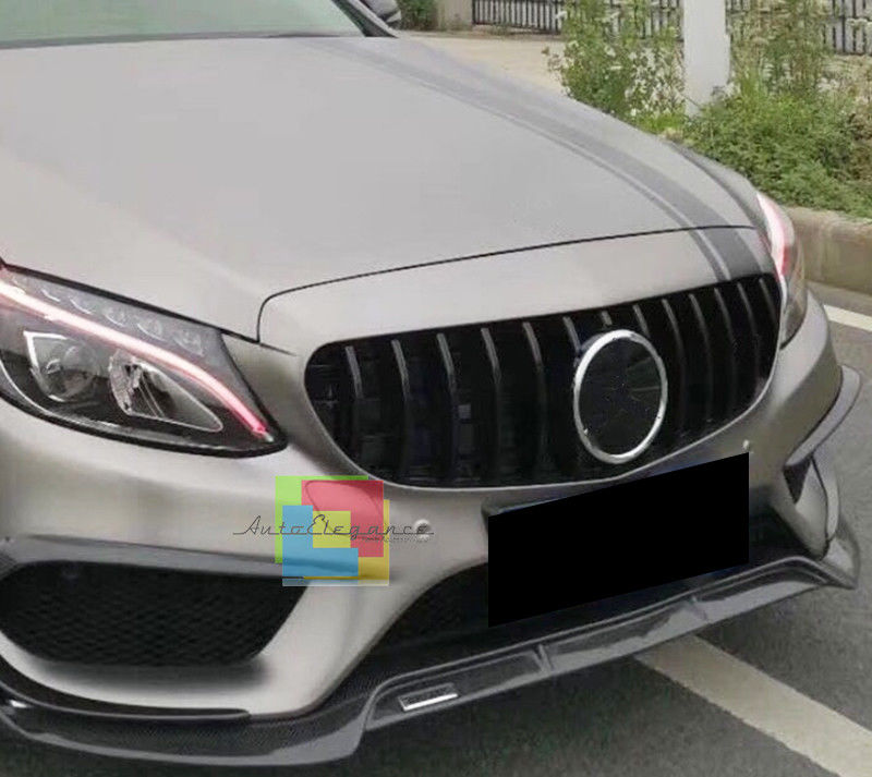 GRIGLIA ANTERIORE MERCEDES CLASSE C W205 DAL 2015+ MASCHERINA NERA