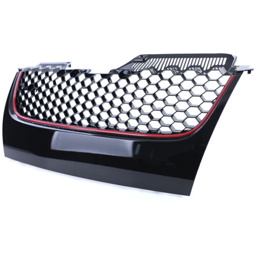 Honeycomb Sport Grille Without Emblem With Red Bar For VW Golf 5 GTI 03-09