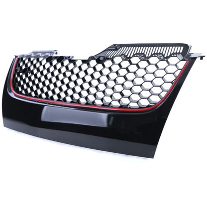 Honeycomb Sport Grille Without Emblem With Red Bar For VW Golf 5 GTI 03-09