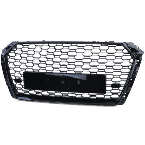 Gloss Black Emblemless Honeycomb Sport Grille for Audi A4 B9 8W 15-19 