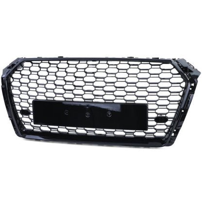 Gloss Black Emblemless Honeycomb Sport Grille for Audi A4 B9 8W 15-19 