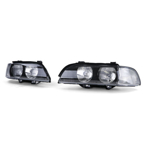 Headlights with white indicators right + left suitable for BMW 5 Series E39 95-00 