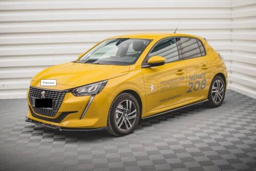 PEUGEOT 208 FLAPS UNDER SKIRTS ABS GLOSSY BLACK SPLITTER