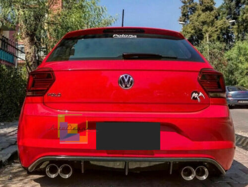 DIFFUSORE ABS RLINE PER VW POLO AW1 2017+ SOTTO PARAURTI POSTERIORE -.