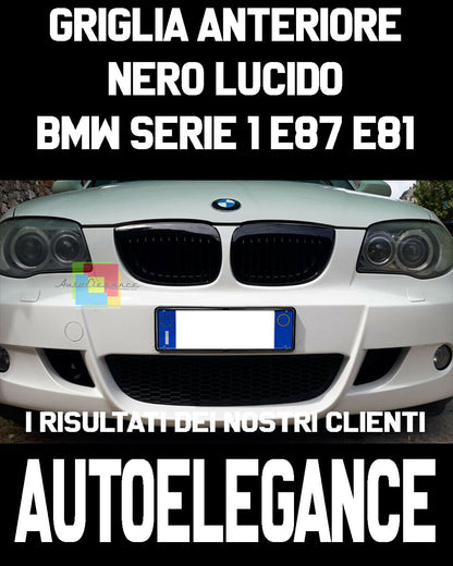 CALANDRA NERA GRIGLIA ANTERIORE NERA BMW SERIE 1 E87 E81 2004-2007 LOOK M AUTOELEGANCERICAMBI