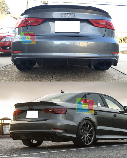 REAR BONNET SPOILER AUDI A3 8V SEDAN 2012+ LOOK S3 S-LINE