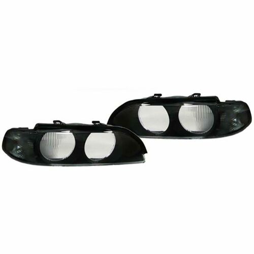 Diffusori, lenti dei fari, indicatori, neri, adatti per BMW Serie 5 E39 95-00