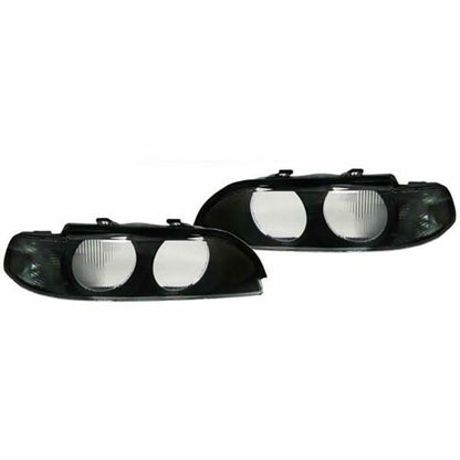 Diffusori, lenti dei fari, indicatori, neri, adatti per BMW Serie 5 E39 95-00