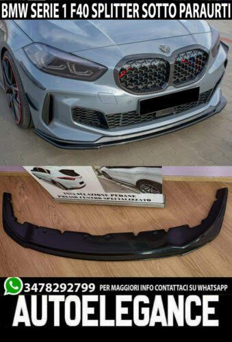 BMW 1 SERIES F40 M SPORT UNDER FRONT BUMPER SPLITTER ABS GLOSSY BLACK BLADE 0