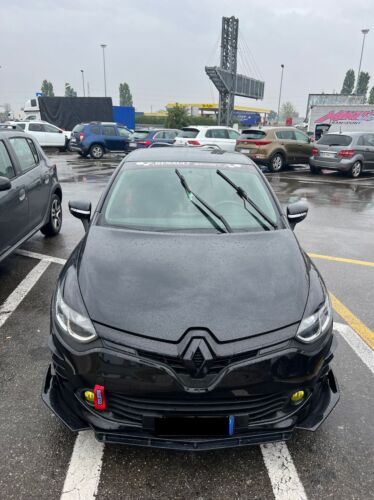 RENAULT CLIO 4 2012-2018 FRONT BUMPER BLADE ABS SPLITTER RS BLACK BLAC