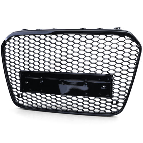 Gloss Black Honeycomb Sport Grille Without Emblem For Audi A6 C7 4G 10-14 
