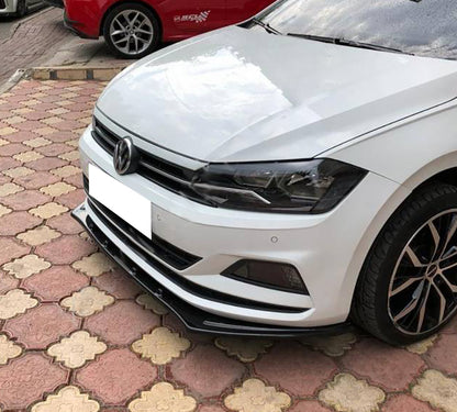 SPLITTER VW POLO AW1 2018+ UNDER FRONT BUMPER ABS GLOSSY BLACK