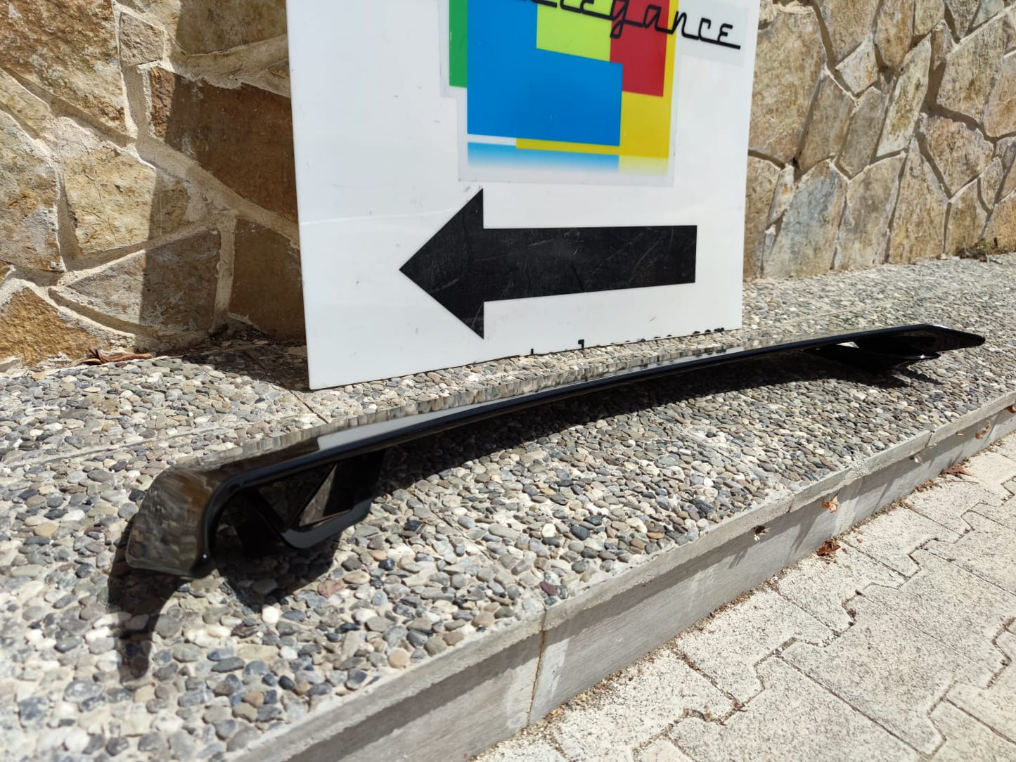 REAR BONNET SPOILER RS4 LOOK FOR AUDI A4 B8 GLOSSY BLACK ABS