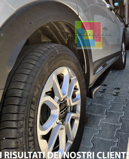 FIAT 500X FLAPS UNDER SIDE SKIRTS ABS / PLASTIC GLOSSY BLACK SPLITTER