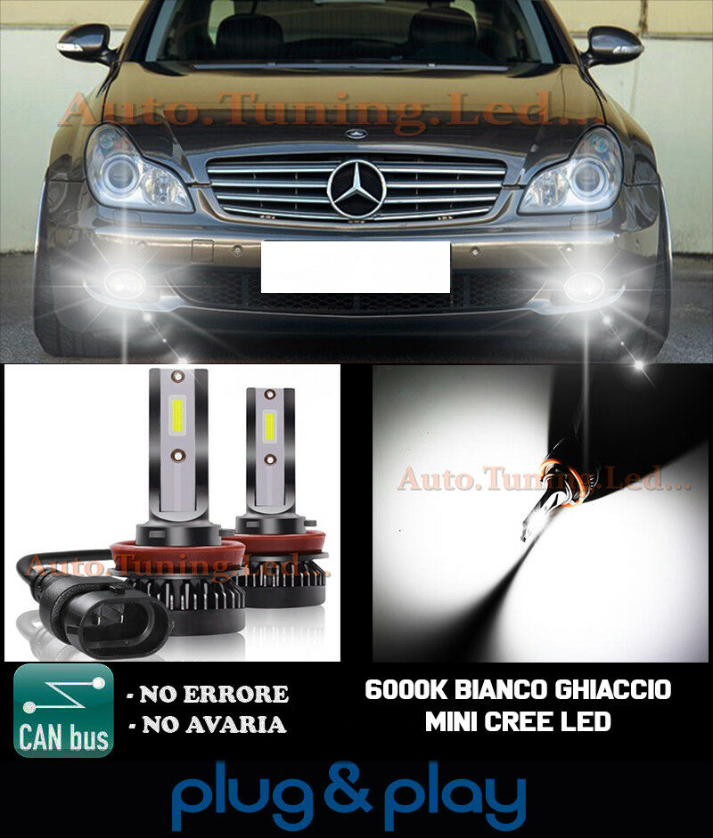CREE LED FOG LIGHTS MERCEDES CLS C219 CAMBUS ICE WHITE 8000LM