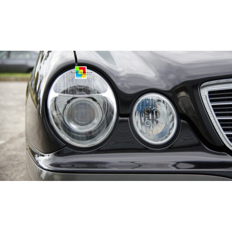 COPPIA FARI CROMATI PER MERCEDES CLASSE E W210 AUTOELEGANCERICAMBI