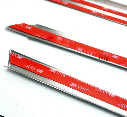 ADHESIVE MOULDINGS FIAT TIPO SW 2015+ CHROME WINDOW FRAMES STAINLESS STEEL.