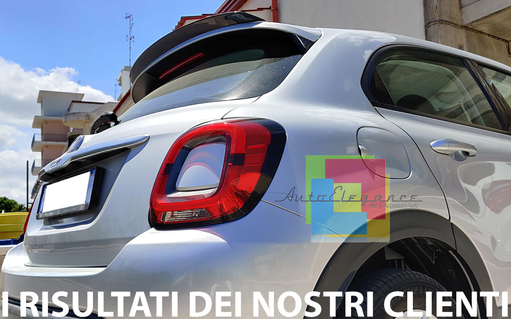 FIAT 500X ADDITIONAL REAR ROOF SPOILER WING LOW SPOILER GLOSSY BLACK