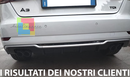 SOTTO PARAURTI PER AUDI A3 8V SPORTBACK 2016-2019 RESTYLING DIFFUSORE S3