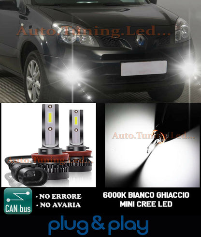 LAMPADE FENDINEBBIA A LED CREE RENAULT KOLEOS CAMBUS BIANCO GHIACCIO 8000LM