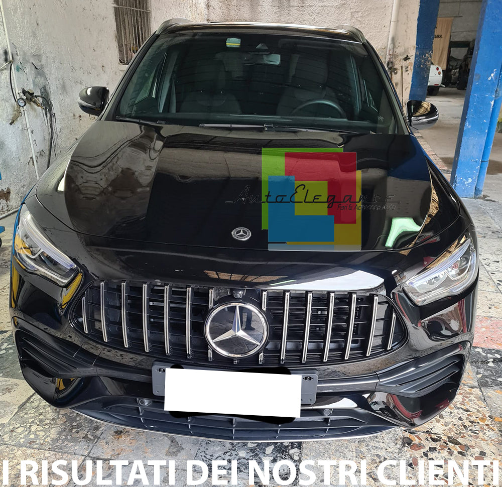 MERCEDES GLA H247 AMG 2020-2023 GRIGLIA ANTERIORE AMG LOOK GT-R PROFILI SATINATI