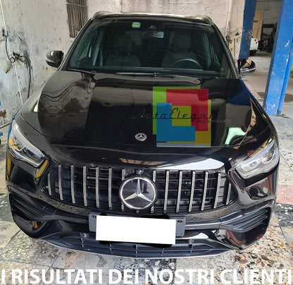 MERCEDES GLA H247 AMG 2020-2023 GRIGLIA ANTERIORE AMG LOOK GT-R PROFILI SATINATI
