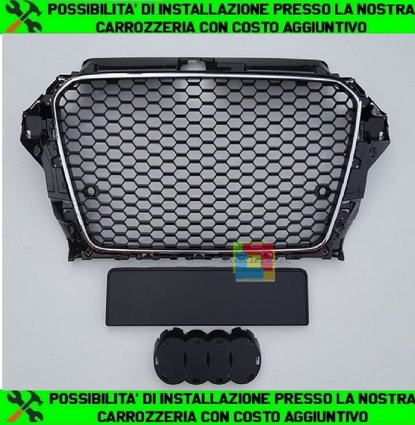 GRIGLIA ANTERIORE SENZA STEMMA AUDI A3 8V 2012-2015 CALANDRA S3 RS3 NIDO D'APE