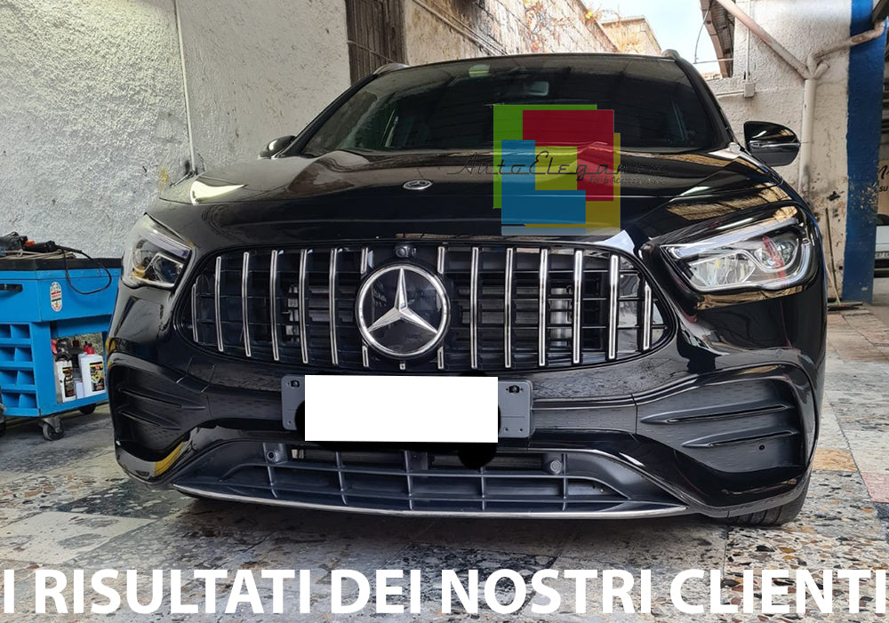 MERCEDES GLA H247 AMG 2020-2023 GRIGLIA ANTERIORE AMG LOOK GT-R PROFILI SATINATI