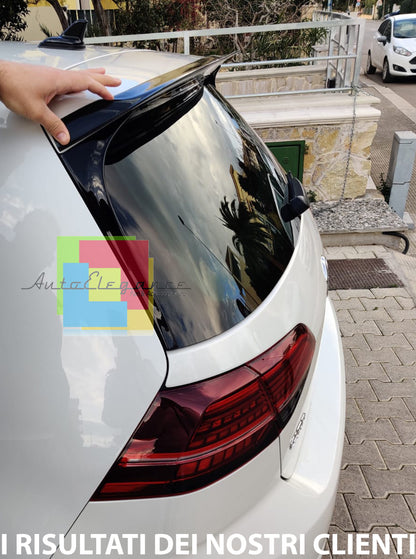 VW GOLF 7 STANDARD 2012-2016 ADDITIONAL REAR ROOF SPOILER ABS LOOK BLACK
