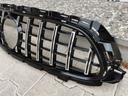 MERCEDES E-CLASS W213 S213 2020+ AMG LOOK FRONT GRILLE SATIN PROFILES