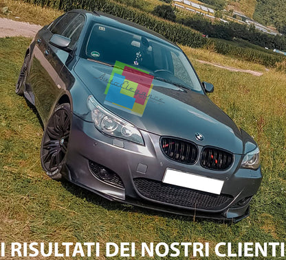 BMW SERIE 5 E60 E61 SPLITTER SOTTO PARAURTI ANTERIORE NERO LUCIDO LAMA ABS AUTOELEGANCERICAMBI