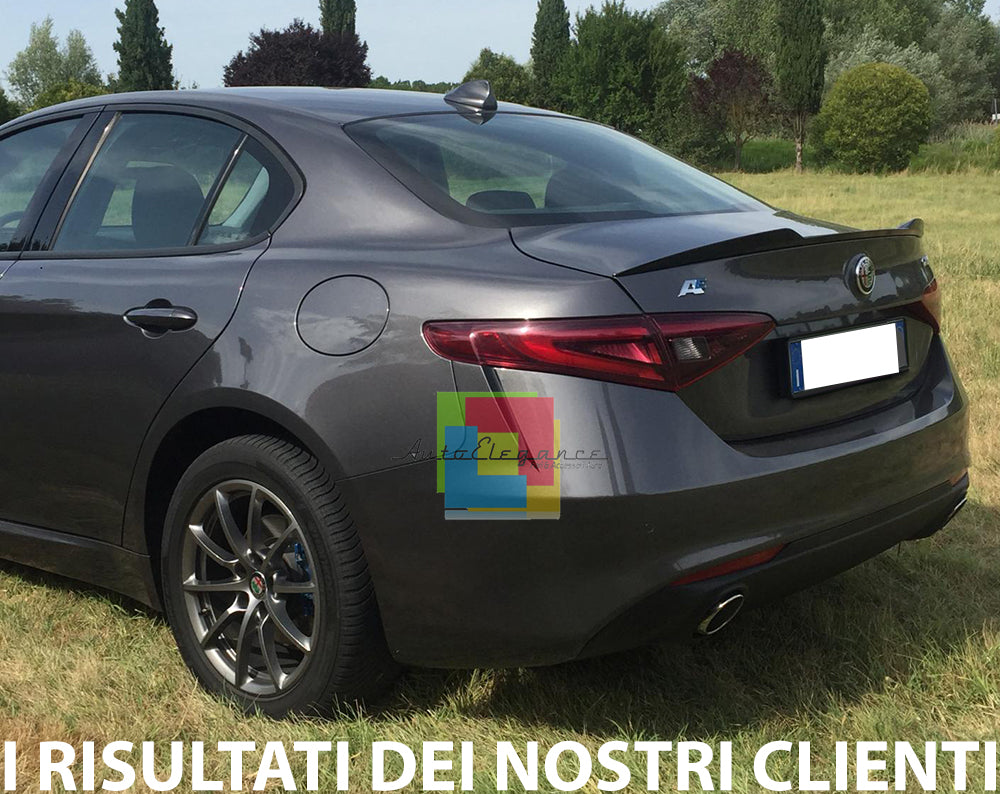 ALFA ROMEO GIULIA 2015+ FAST DESIGN HOOD SPOILER IN GLOSSY BLACK ABS