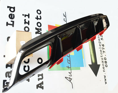 MERCEDES A-CLASS W176 2012-2018 BLACK DIFFUSER RED PROFILE AMG A45 LOOK .-