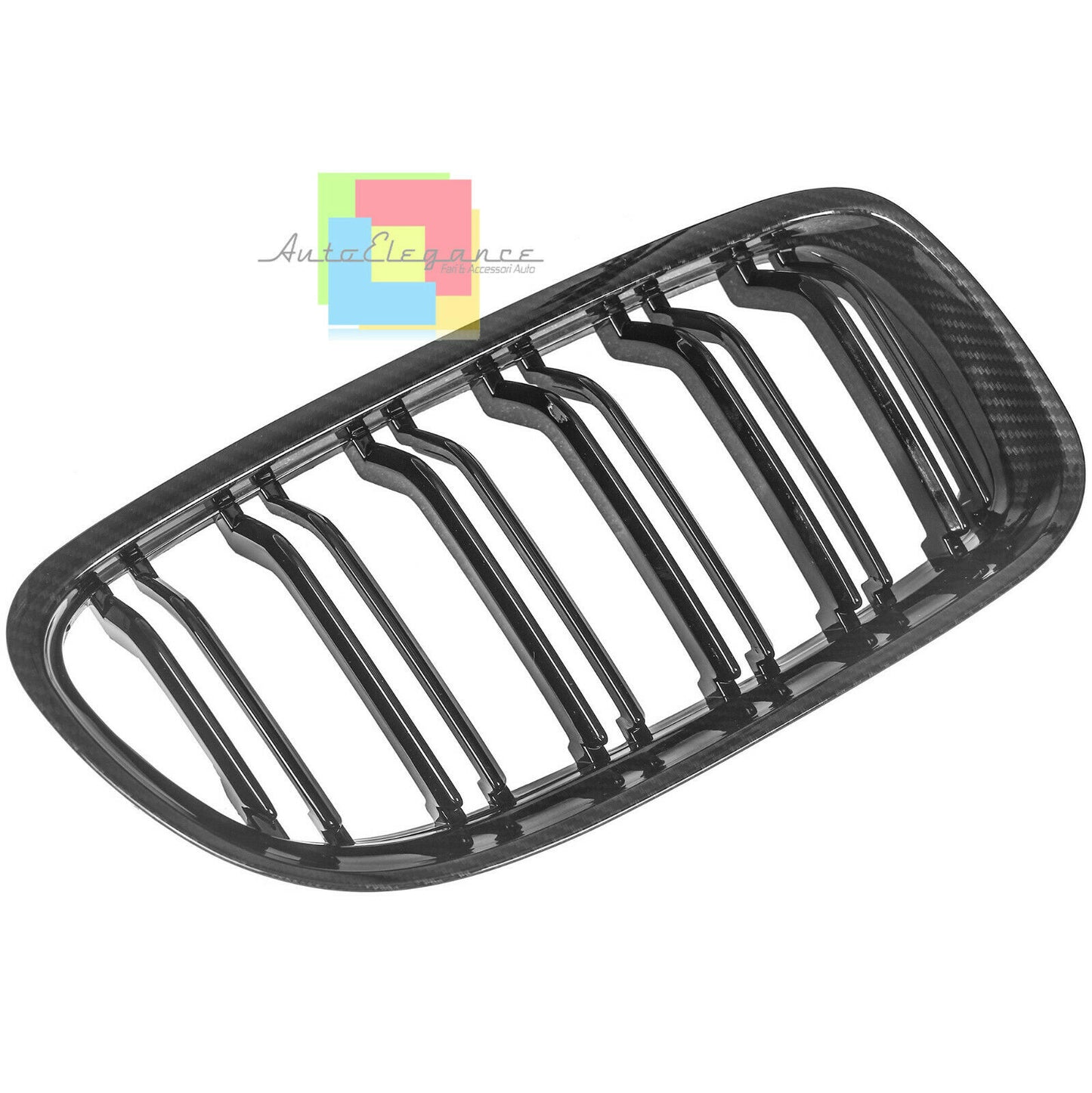 GRIGLIA ANTERIORE M3 CABONIO BMW SERIE 3 E90 E91 2008-2011 RESTYLING LCI DOPPIA