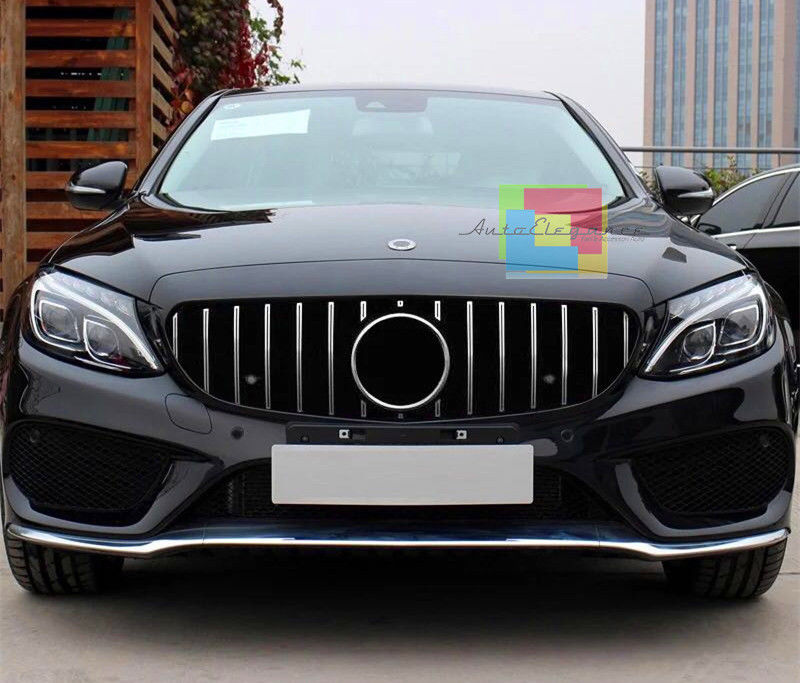 GRIGLIA ANTERIORE MERCEDES CLASSE C W205 FACELIFT MASCHERINA PROFILI SATINATI