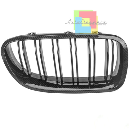 BMW 5 SERIES F10 F11 2010+ DOUBLE STRIPE GRILLES CARBON FRONT GRILLES