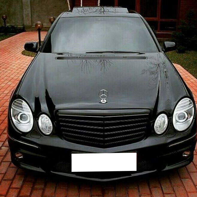 MERCEDES CLASSE E W211 2002-2006 GRIGLIA ANTERIORE LOOK AMG BLACK EDITION