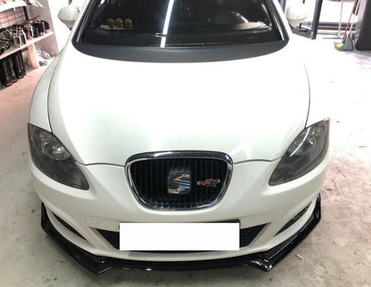 LAMA SOTTO PARAURTI ANTERIORE SEAT LEON 1P ABS SPORTIVO NERO LIP SPOILER