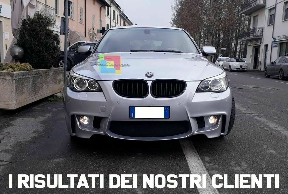 GRIGLIE ANTERIORI M5 PER BMW SERIE 5 E60 E61 CALANDRA DOPPIA STRISCIA CARBONIO
