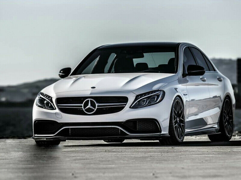 GRIGLIA ANTERIORE MERCEDES CLASSE C W205 2014-2018 MASCHERINA PROFILO SATINATI