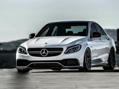GRIGLIA ANTERIORE MERCEDES CLASSE C W205 2014-2018 MASCHERINA PROFILO SATINATI