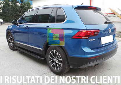 VW TIGUAN AD1 II 2016+ PEDANE LATERALI SOTTOPORTA ANTISCIVOLO NERE - NEW