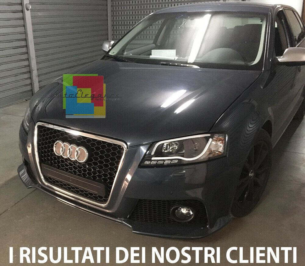 SPORT FRONT BUMPER AUDI A3 8P 2008-2013 LIFT LOOK RS3 HONEYCOMB ABS