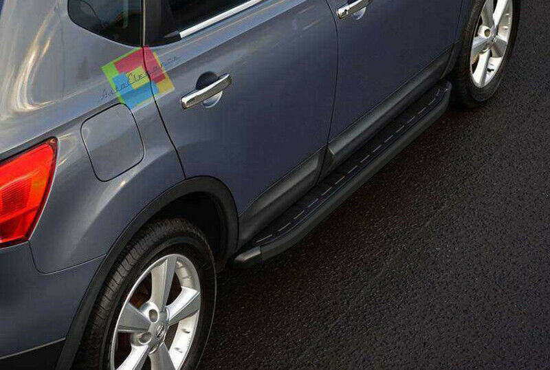 PEDANE LATERALI NISSAN QASHQAI J10 2006-2014 SOTTO PORTA ANTISCIVOLO NERO