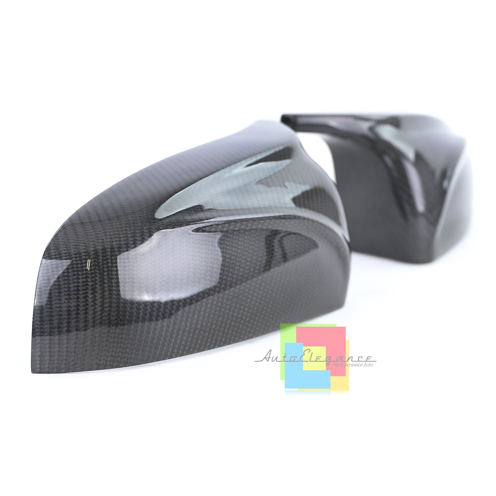 BMW X5 E70 X6 E71 SPECCHI SOSTITUTIVI CALOTTE SPECCHIETTI CARBONIO LOOK M AUTOELEGANCERICAMBI